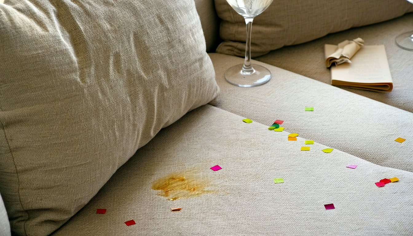 découvrez comment identifier une tache suspecte de sperme sur un canapé après une soirée, et apprenez à distinguer si elle est un indice d’infidélité ou simplement un autre type de résidu.